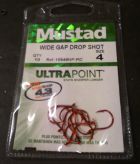 Mustad wide gap dropshot hooks size 4 10548R